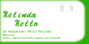 melinda mello business card